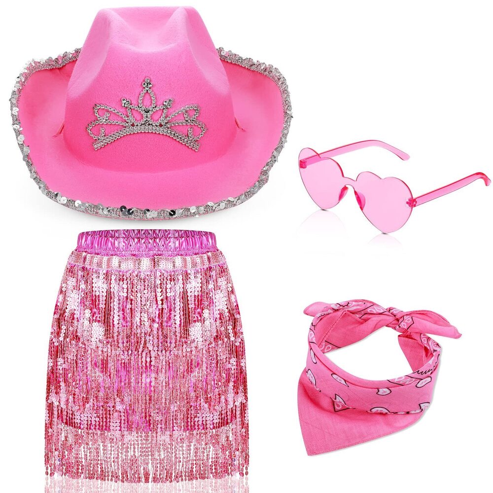 1261 Cowgirl Costume For Girl Rhinestone Cowboy Hat Paisley